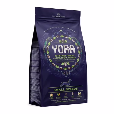 YORA 老犬飼料推薦，昆蟲蛋白高齡犬配方，低敏環保老狗飼料，適合腸胃敏感與過敏體質的熟齡犬